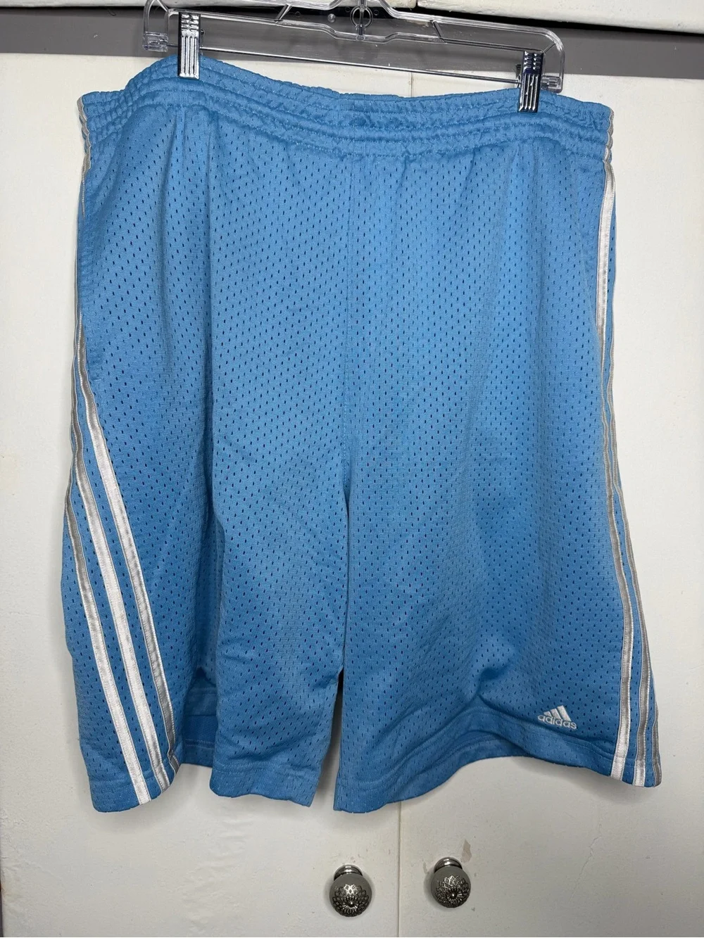 Adidas Basketball Mesh Baggy Shorts men's XL Carolina Blue Vintage 90s y2k